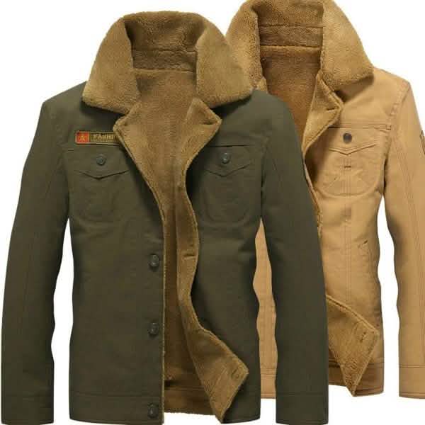 Men Fur Collar Army Tactical Jacket DailySale