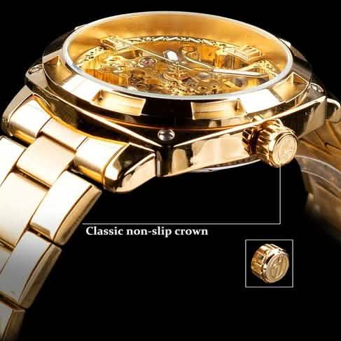 Men Luxury Skeleton Automatic Winding Mechanical Watch DailySale