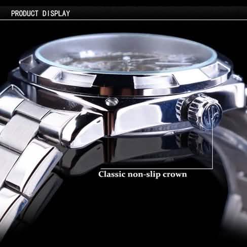 Men Luxury Skeleton Automatic Winding Mechanical Watch DailySale