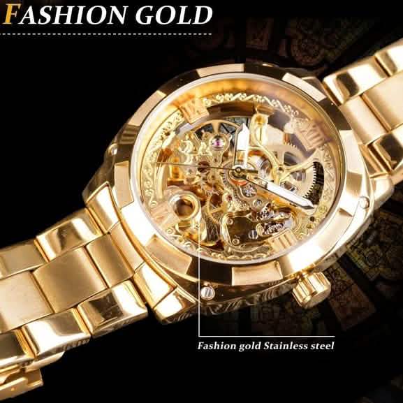 Men Luxury Skeleton Automatic Winding Mechanical Watch DailySale