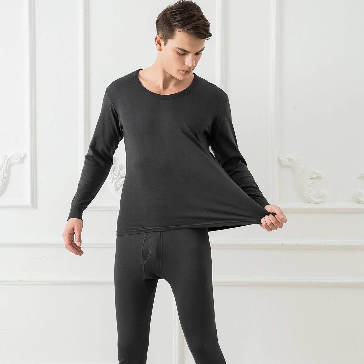 Men Thermal Underwear Set - Long Johns Pants and Long Sleeve DailySale