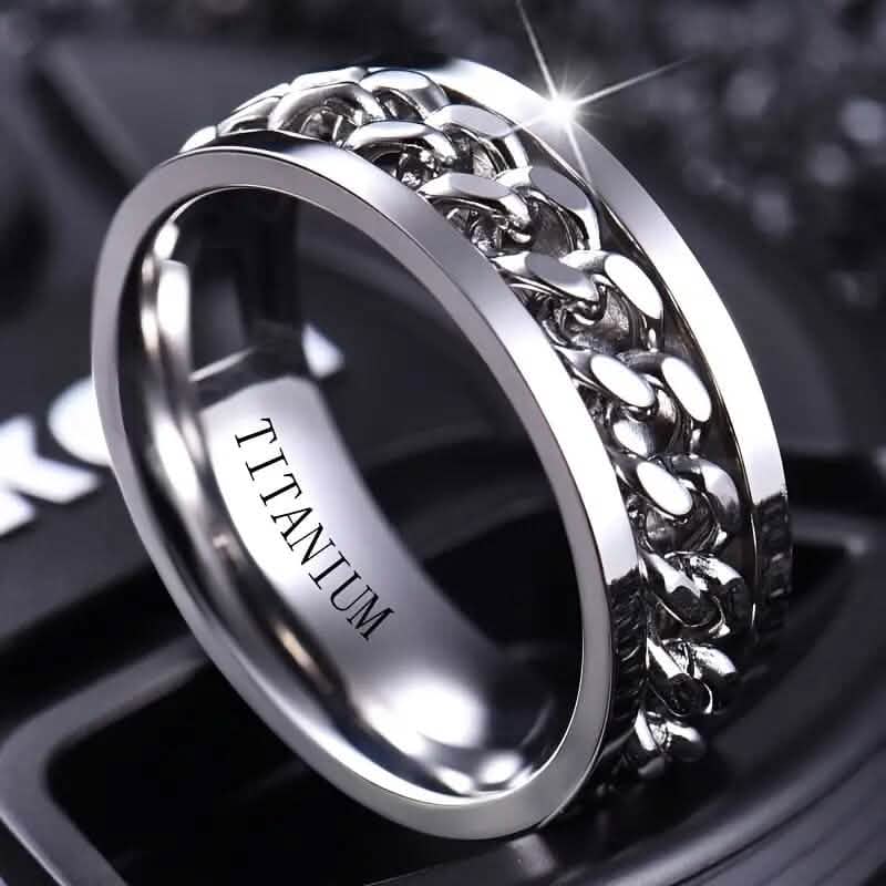 Men's 8mm Titanium Steel Ring DailySale