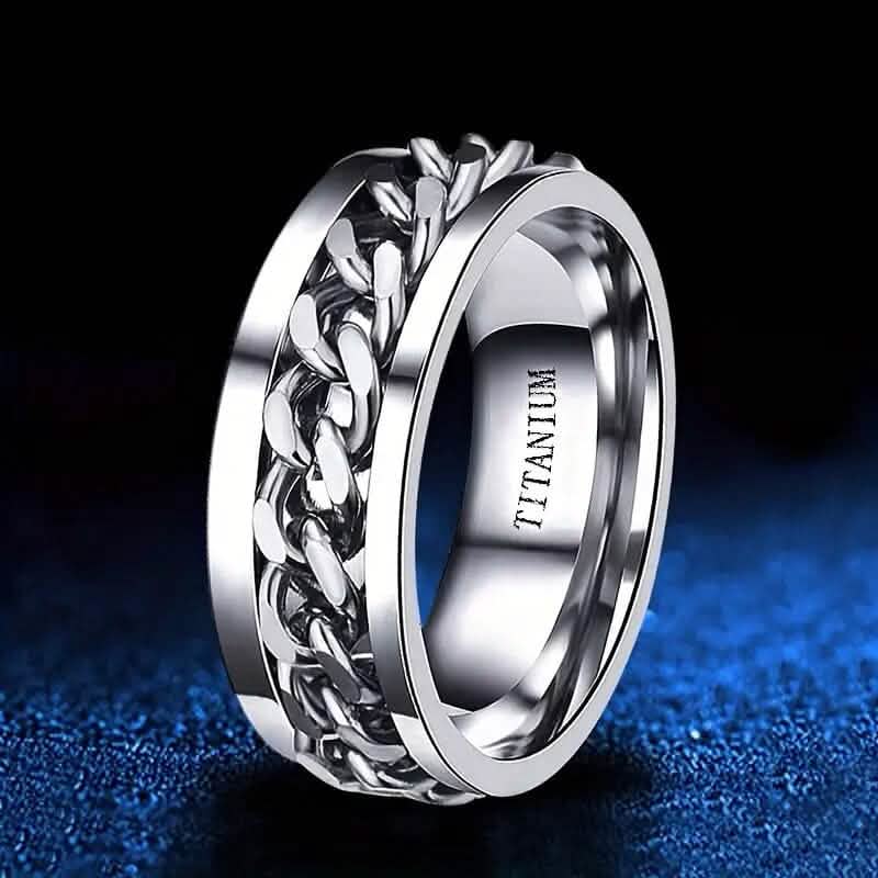 Men's 8mm Titanium Steel Ring DailySale