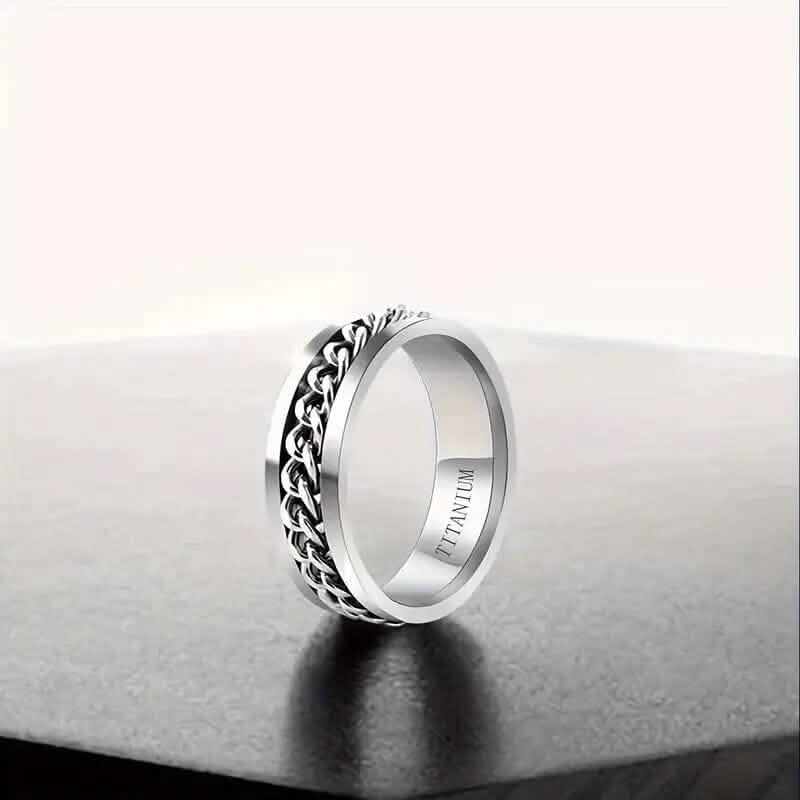 Men's 8mm Titanium Steel Ring DailySale