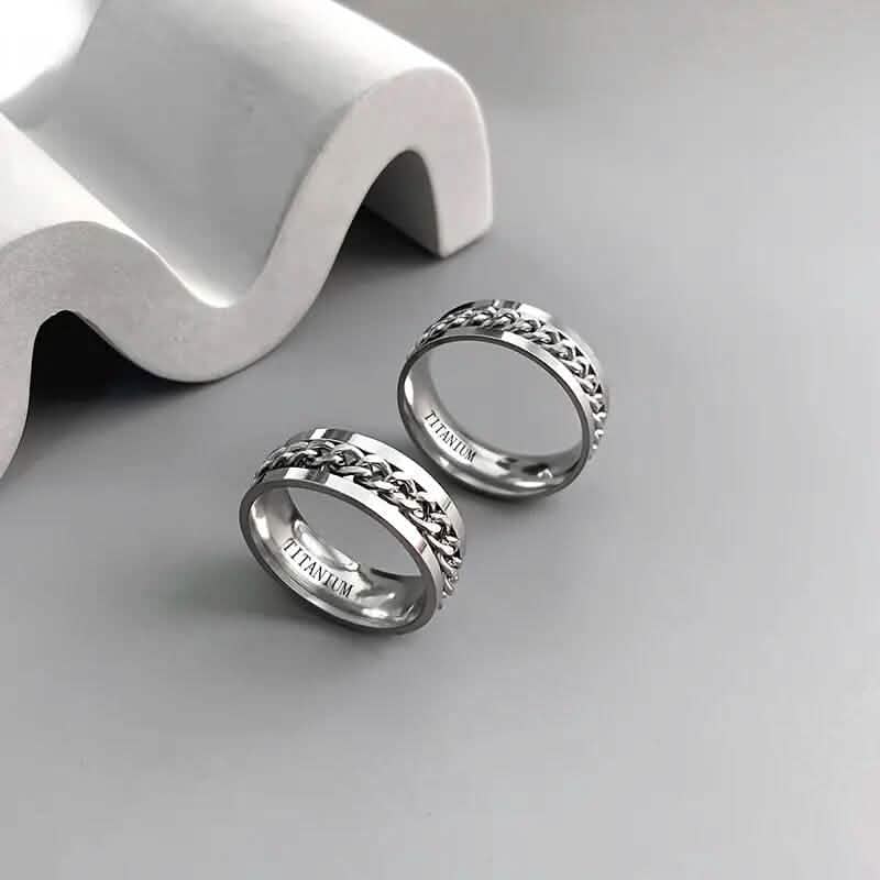 Men's 8mm Titanium Steel Ring DailySale