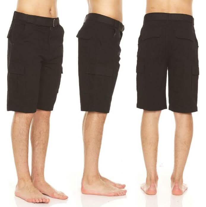 Men's Cotton Twill Belted Cargo Shorts DailySale