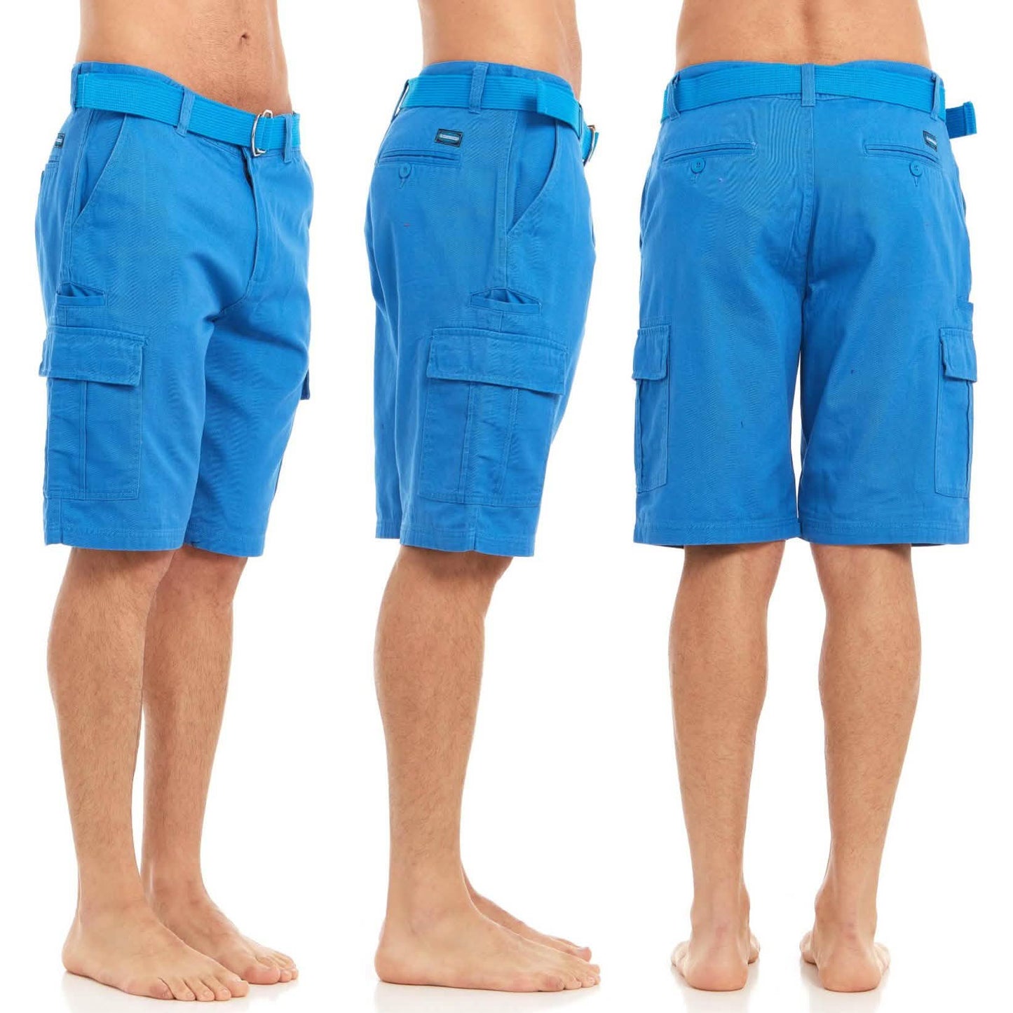 Men's Cotton Twill Belted Cargo Shorts DailySale