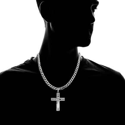 Men's Cross Necklaces in Stainless Steel DailySale