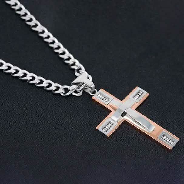 Men's Cross Necklaces in Stainless Steel DailySale