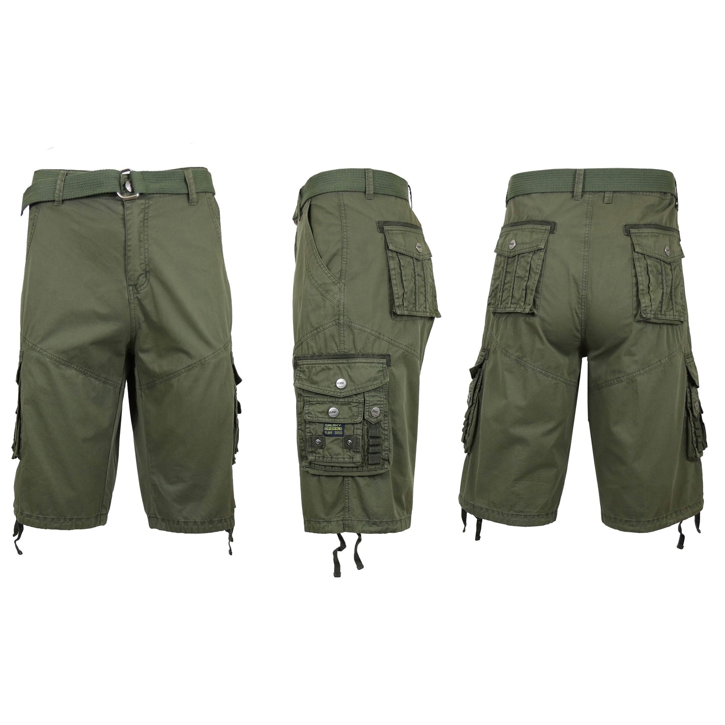 Men's Distressed Vintage Belted Cargo Utility Shorts DailySale