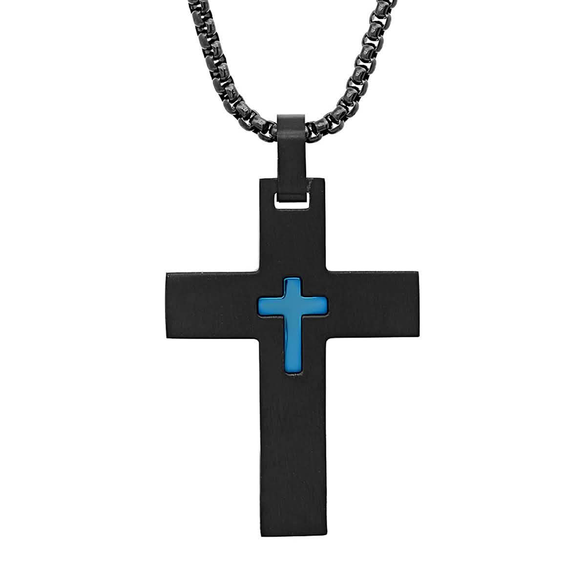 Men's IP Stainless Steel Cross Pendant DailySale