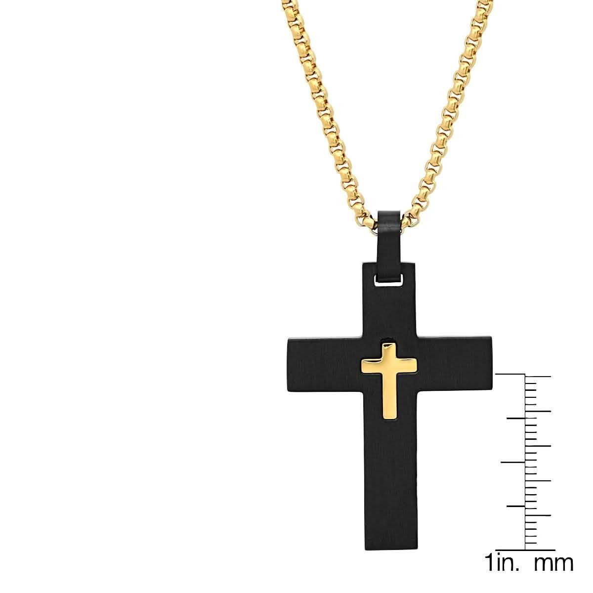 Men's IP Stainless Steel Cross Pendant DailySale