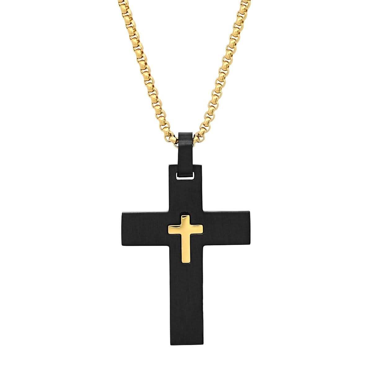 Men's IP Stainless Steel Cross Pendant DailySale