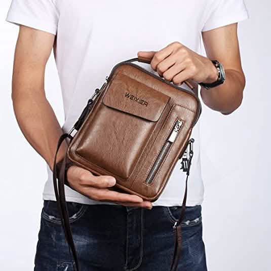Men's Leather Handbag Small Crossbody Shoulder Bags DailySale