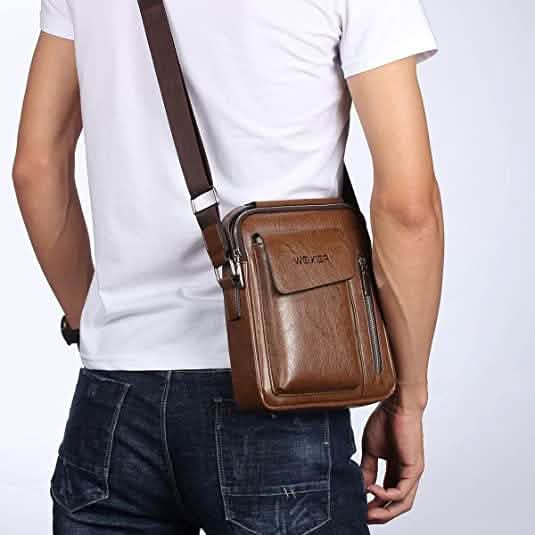 Men's Leather Handbag Small Crossbody Shoulder Bags DailySale