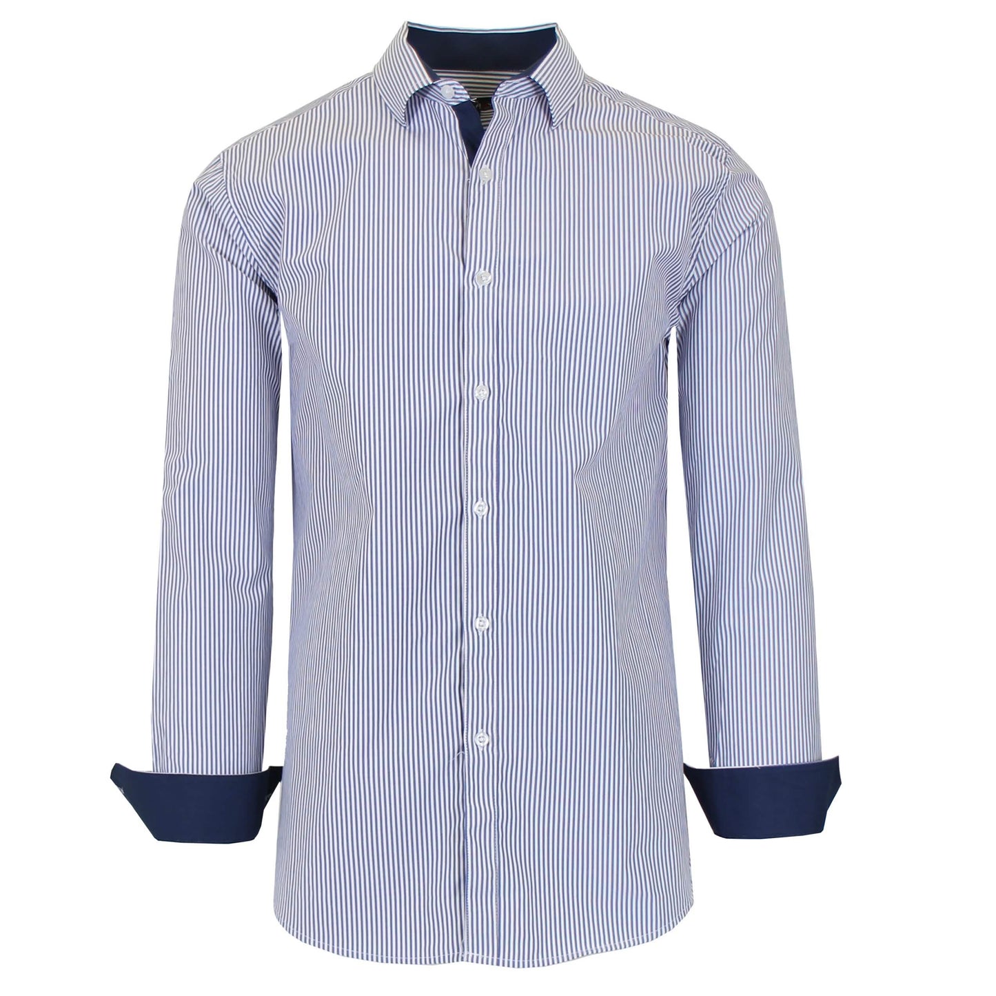 Men's Long Sleeve Slim Fitting Gingham Pattern Dress Shirts DailySale