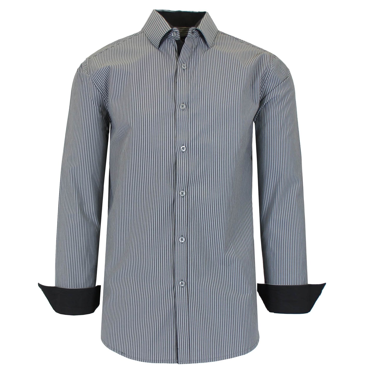 Men's Long Sleeve Slim Fitting Gingham Pattern Dress Shirts DailySale