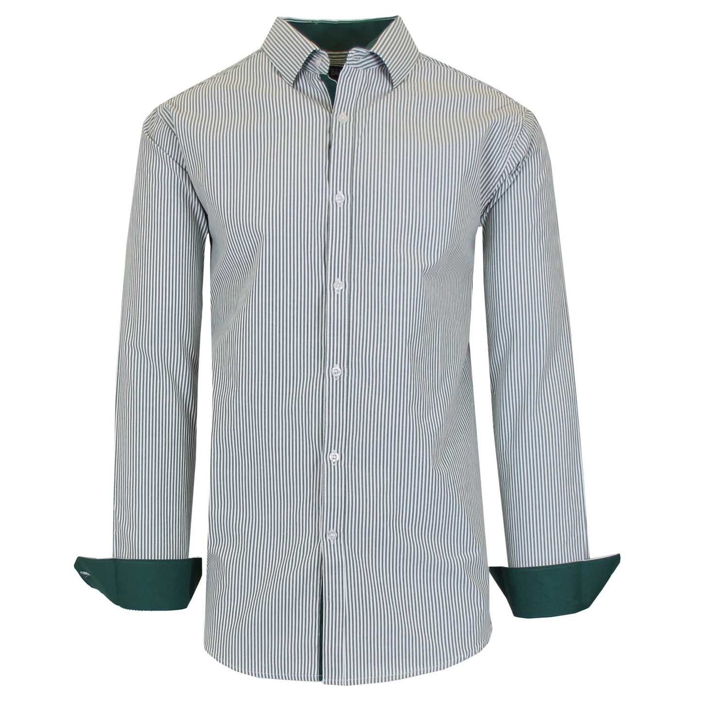 Men's Long Sleeve Slim Fitting Gingham Pattern Dress Shirts DailySale