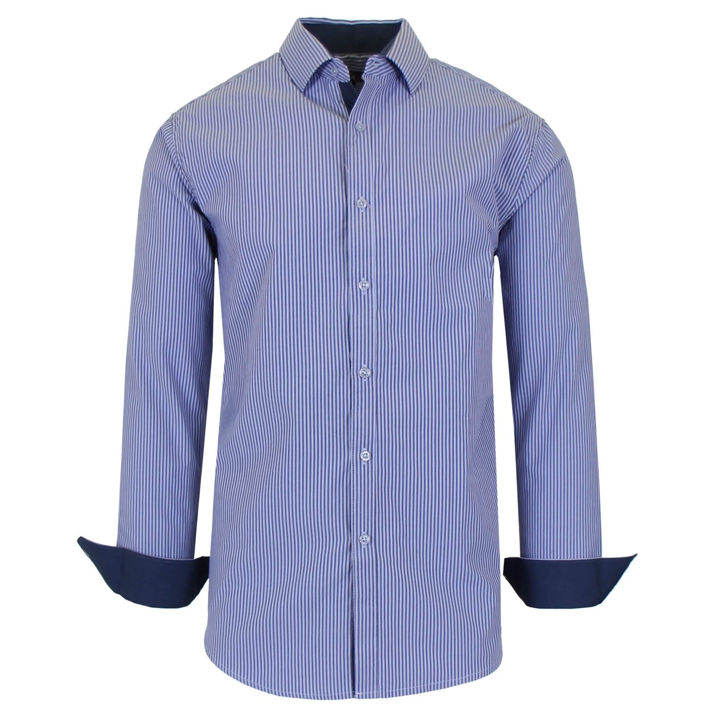 Men's Long Sleeve Slim Fitting Gingham Pattern Dress Shirts DailySale
