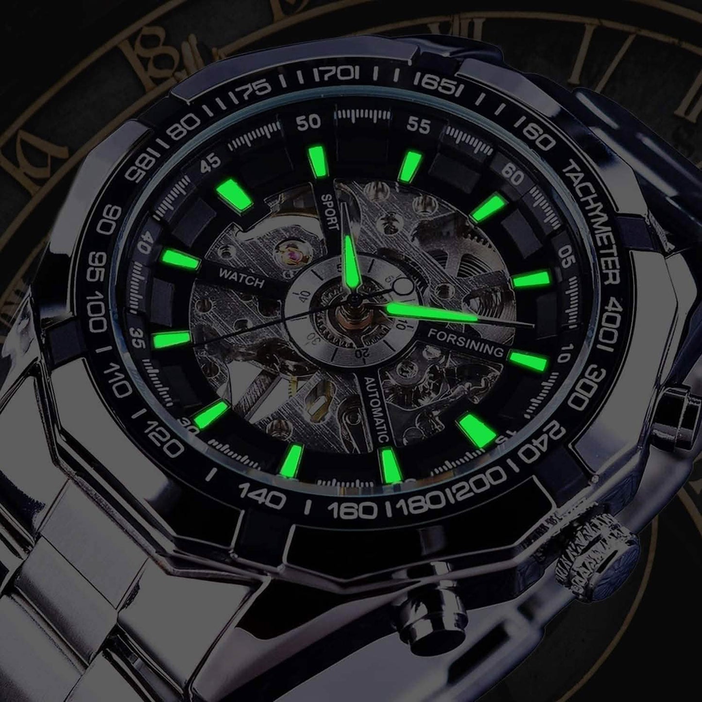 Mens Mechanical Skeleton Automatic Dial Wristwatch DailySale