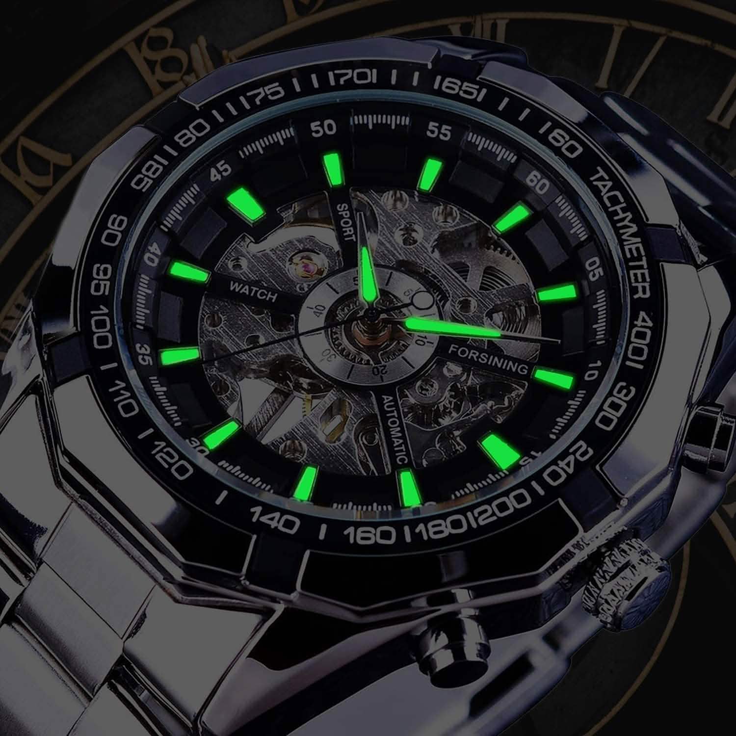 Mens Mechanical Skeleton Automatic Dial Wristwatch DailySale