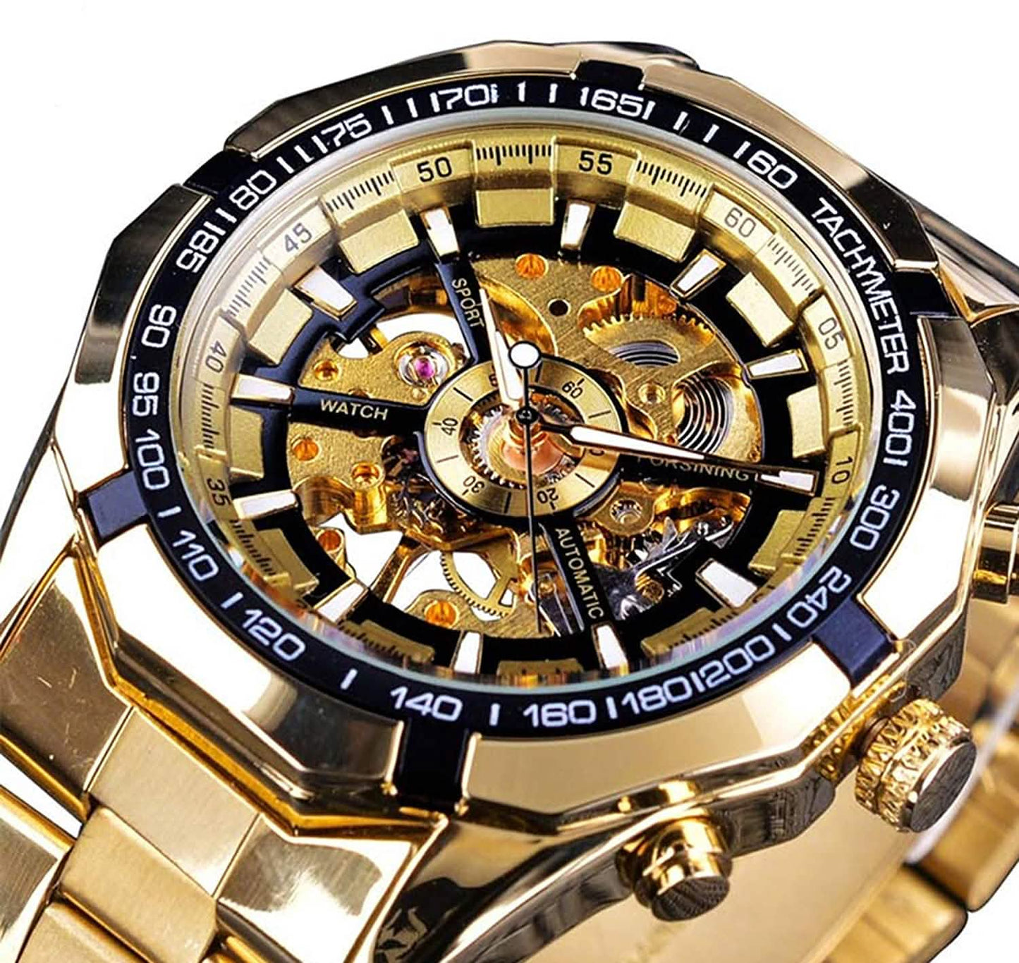 Mens Mechanical Skeleton Automatic Dial Wristwatch DailySale