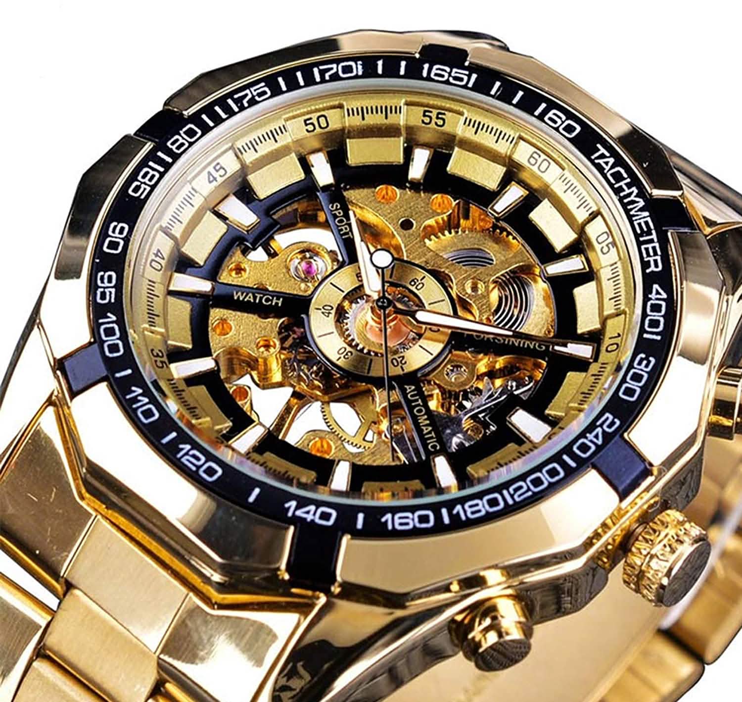 Mens Mechanical Skeleton Automatic Dial Wristwatch DailySale