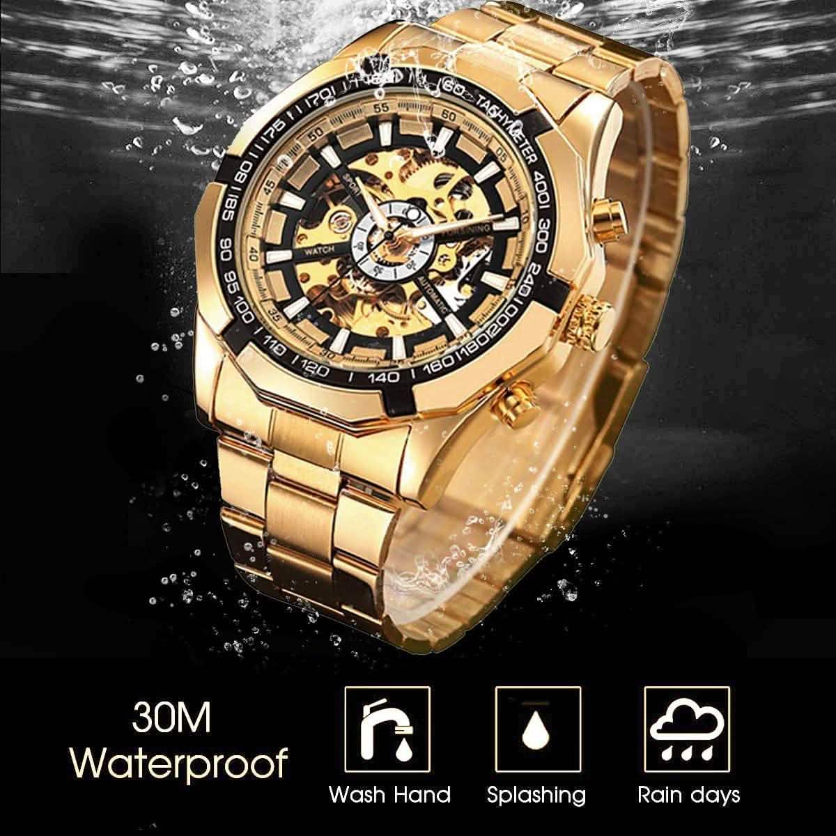 Mens Mechanical Skeleton Automatic Dial Wristwatch DailySale