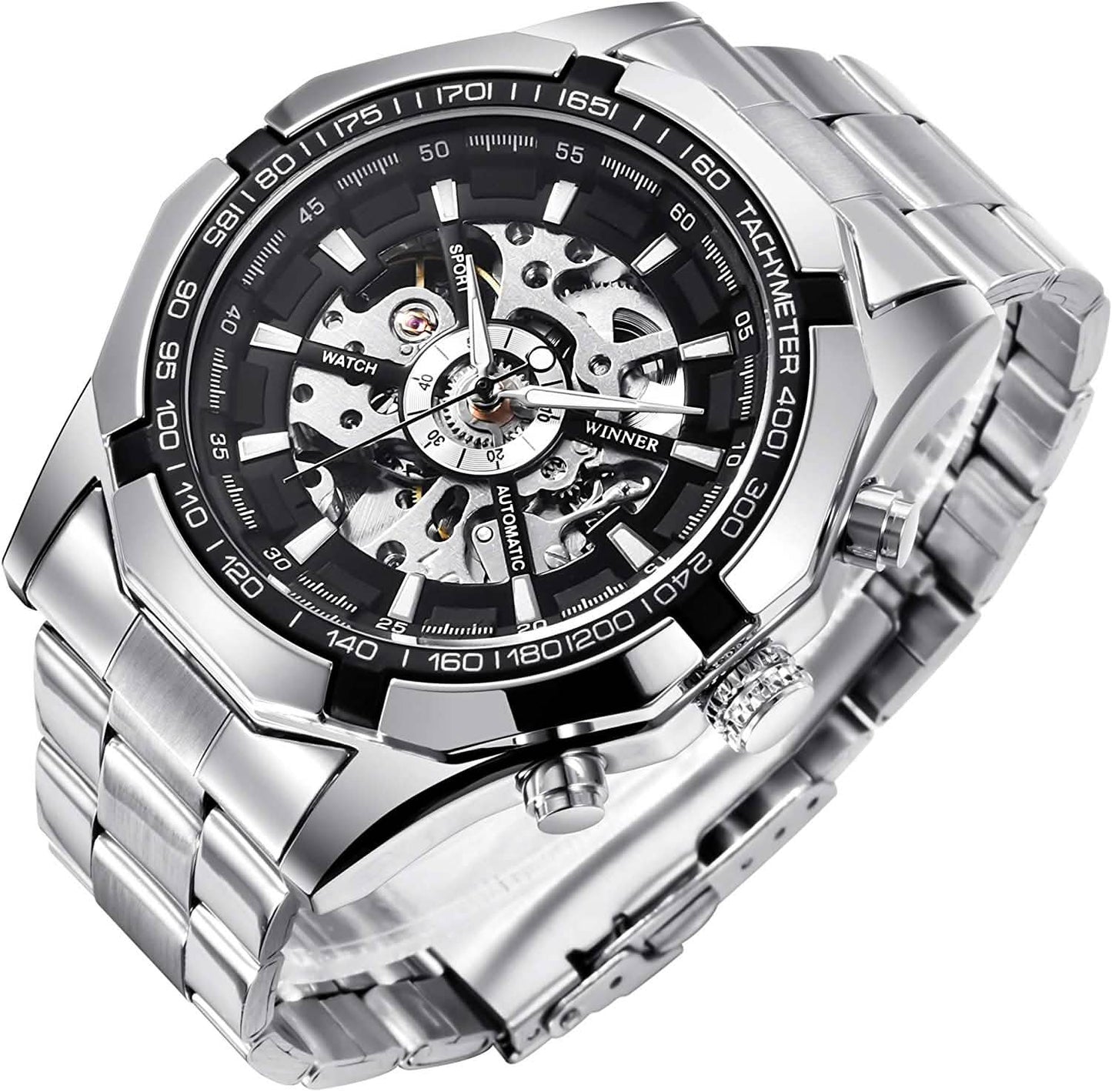 Mens Mechanical Skeleton Automatic Dial Wristwatch DailySale
