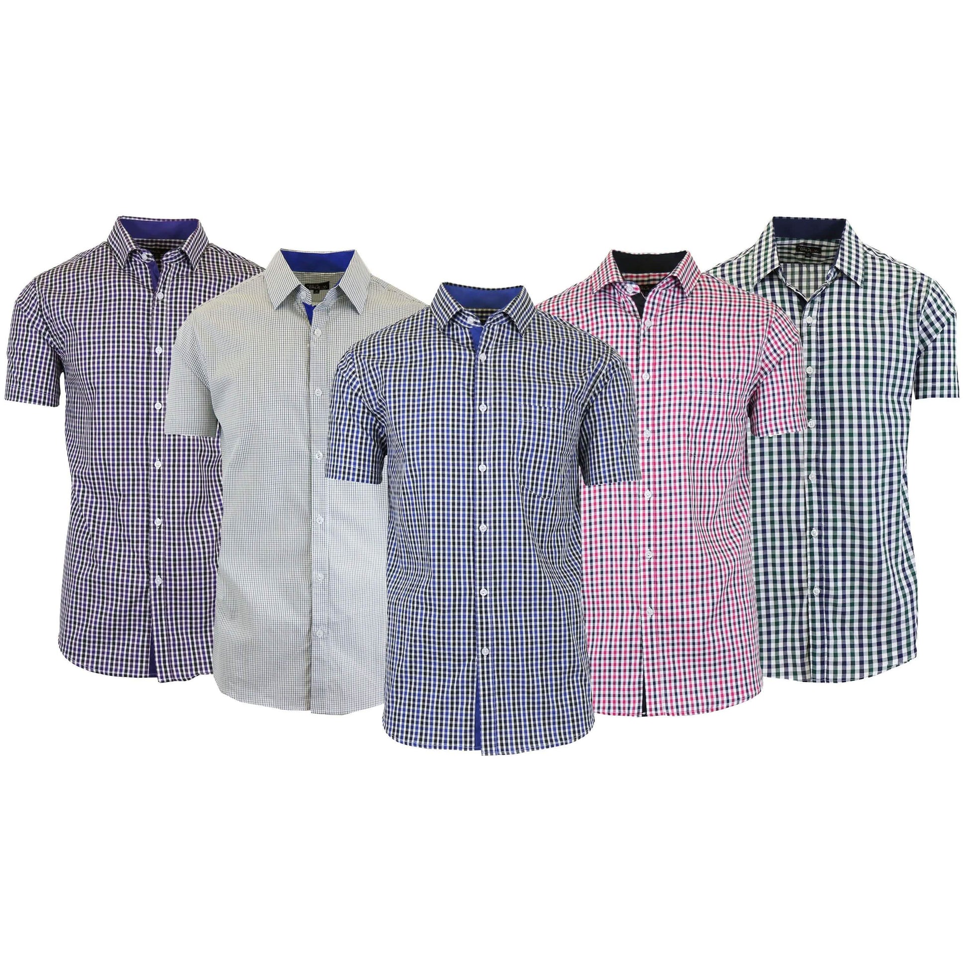Men's Short Sleeve Slim-Fit Casual Dress Shirts DailySale