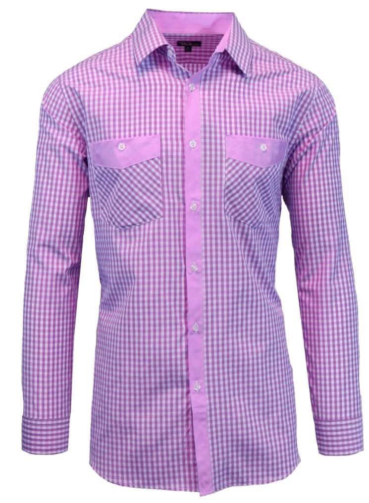 Men's Slim Fit Long Sleeve Purple Shirt - Size: XL DailySale