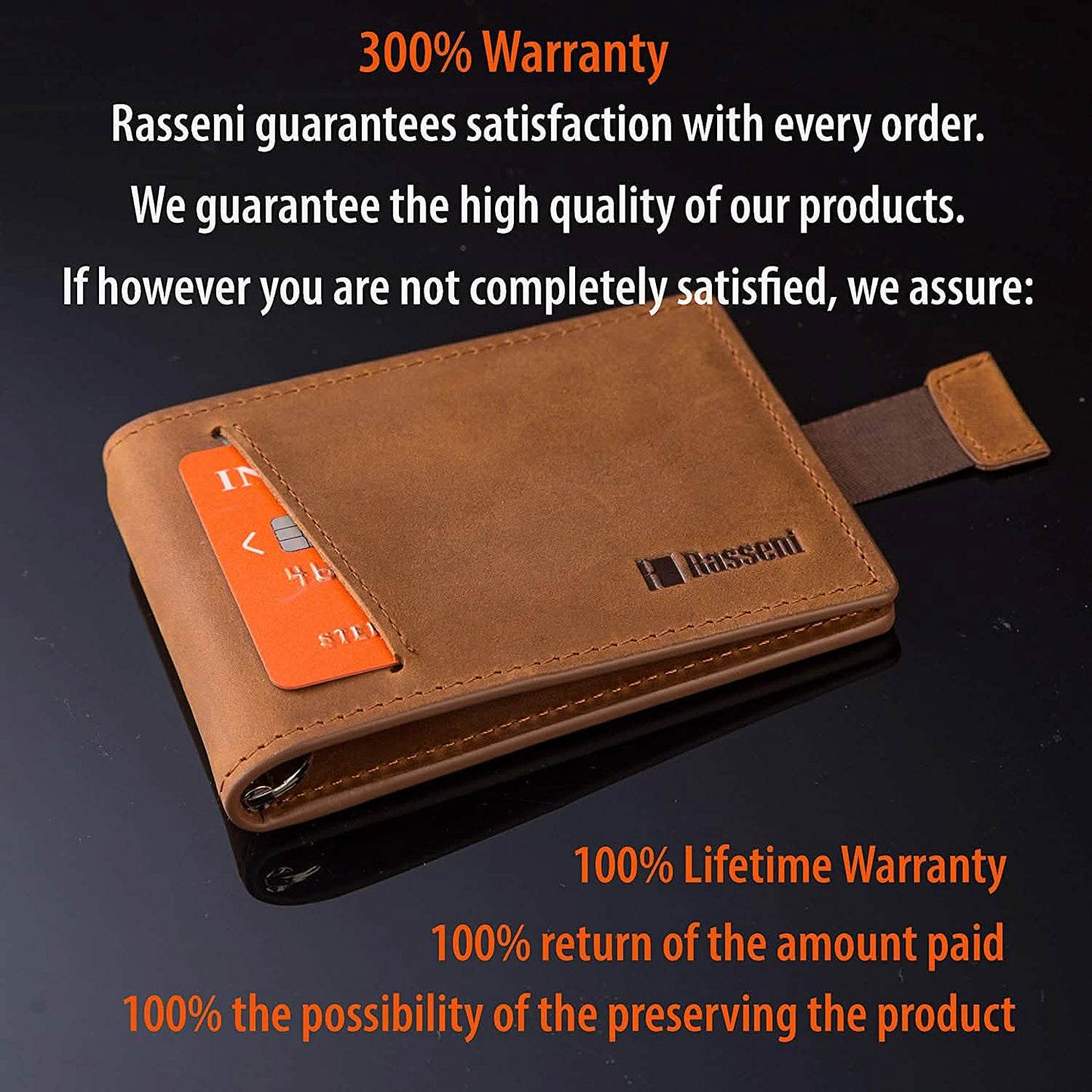 Men's Slim Leather Wallet with Money Clip Bifold Minimalist RFID Blocking Card DailySale