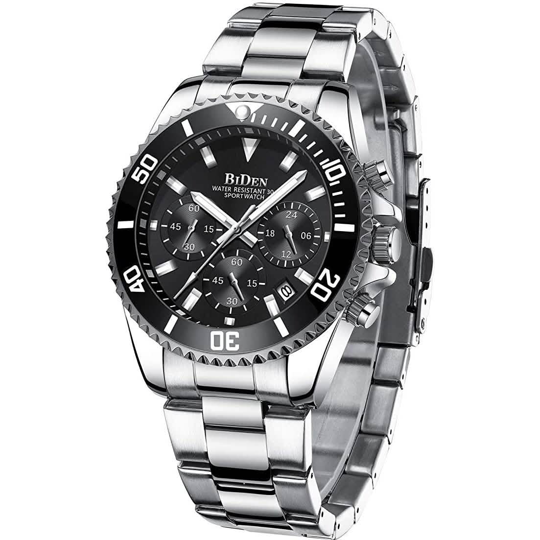 Men's Stainless Steel Watches Chronograph DailySale