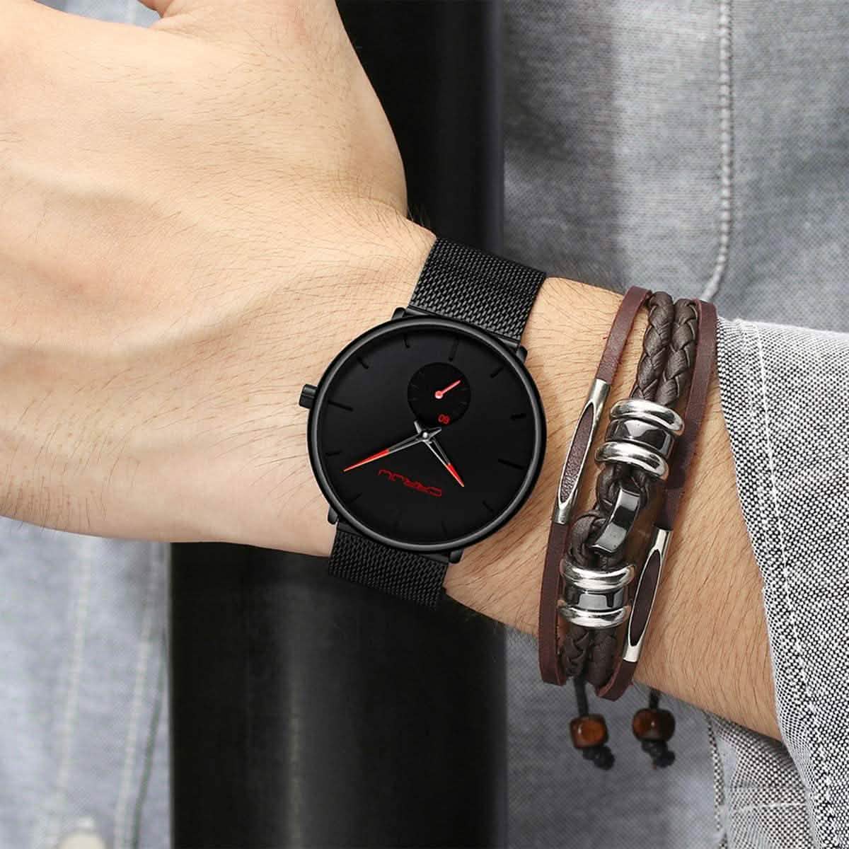 Men's Ultra-Thin Minimalist Waterproof Fashion Wrist Watch DailySale