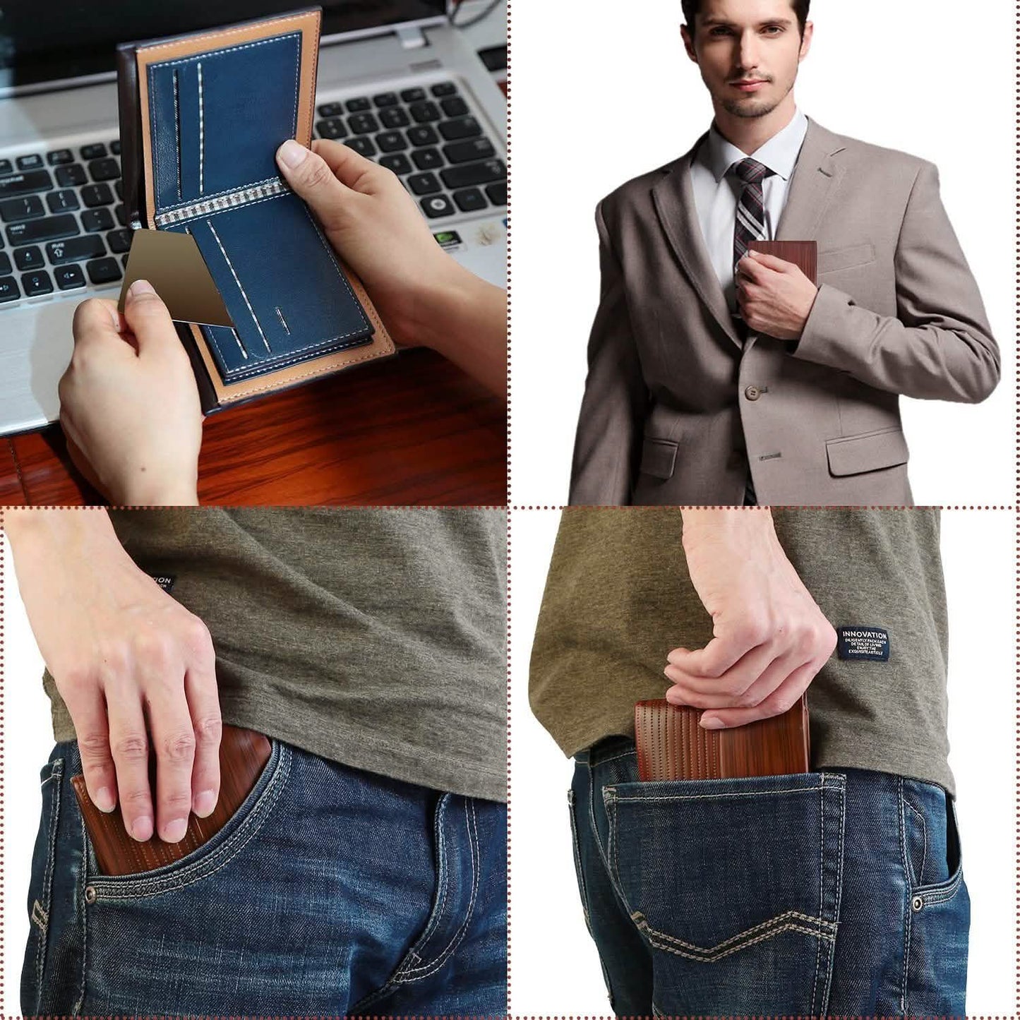 Men's Wallet PU Leather Bifold Purse Credit Card Holders DailySale