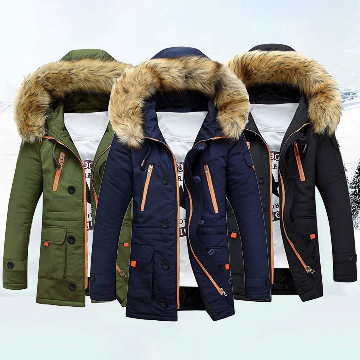 Men's Winter Hooded Down Coat Parkas DailySale