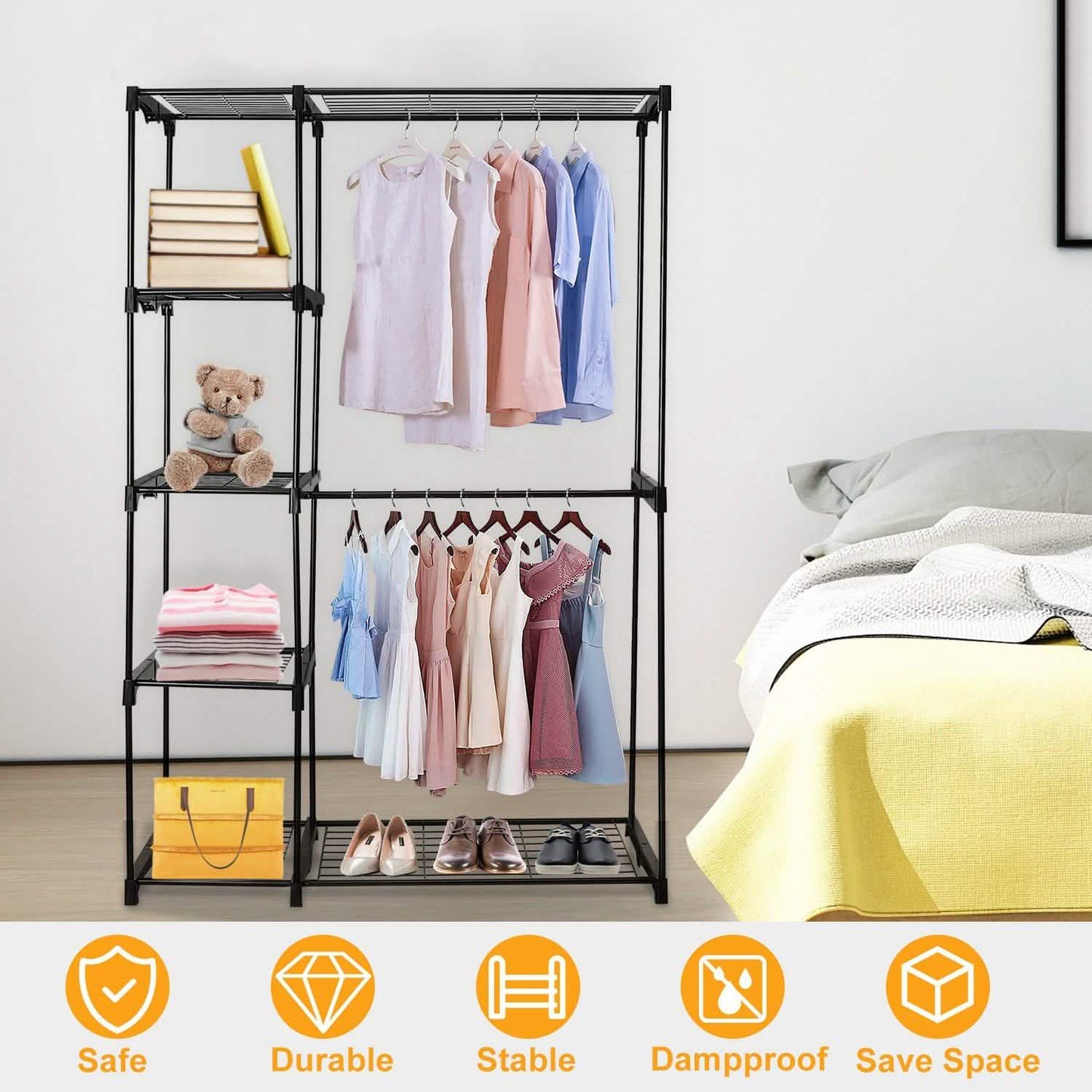 Metal Closet Deluxe Double Rod DailySale