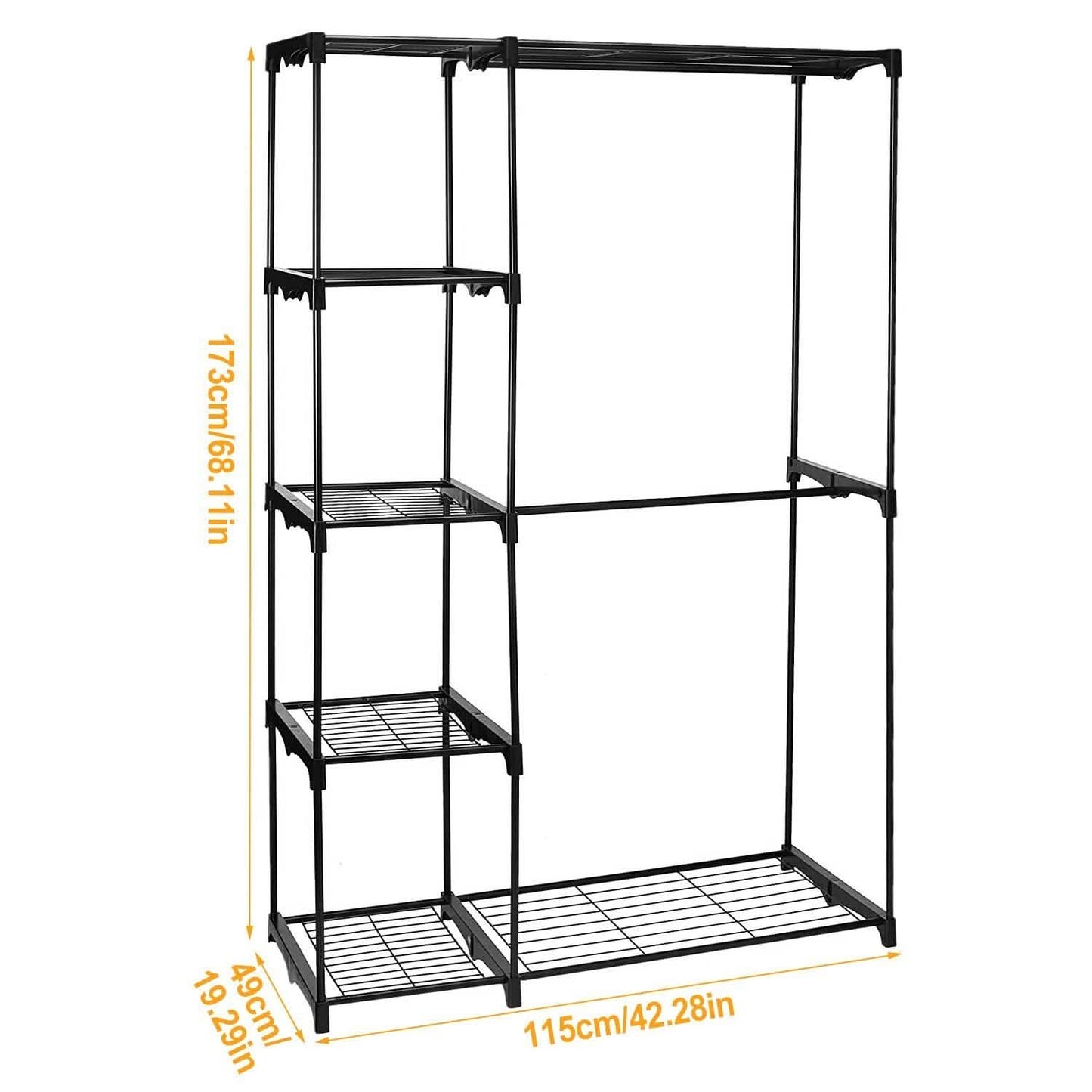 Metal Closet Deluxe Double Rod DailySale