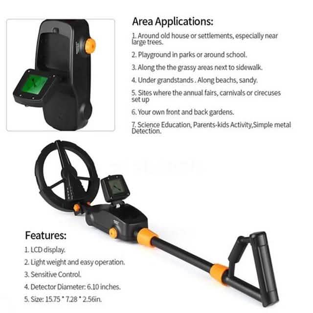 Metal Detector Deep Sensitive Waterproof Gold Finder Tracker DailySale