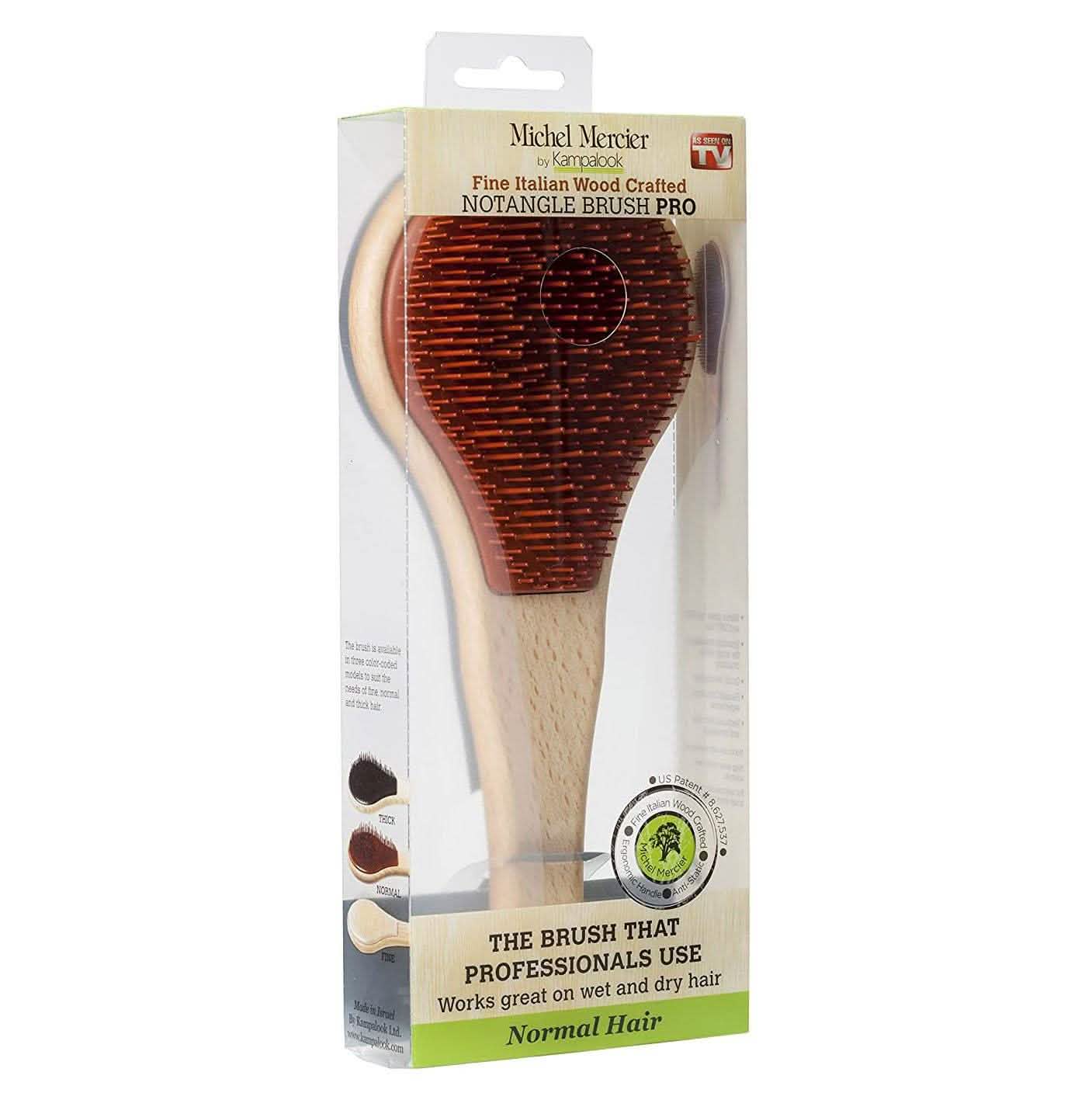 Michel Mercier Wood Crafted Detangling Hair Brush DailySale