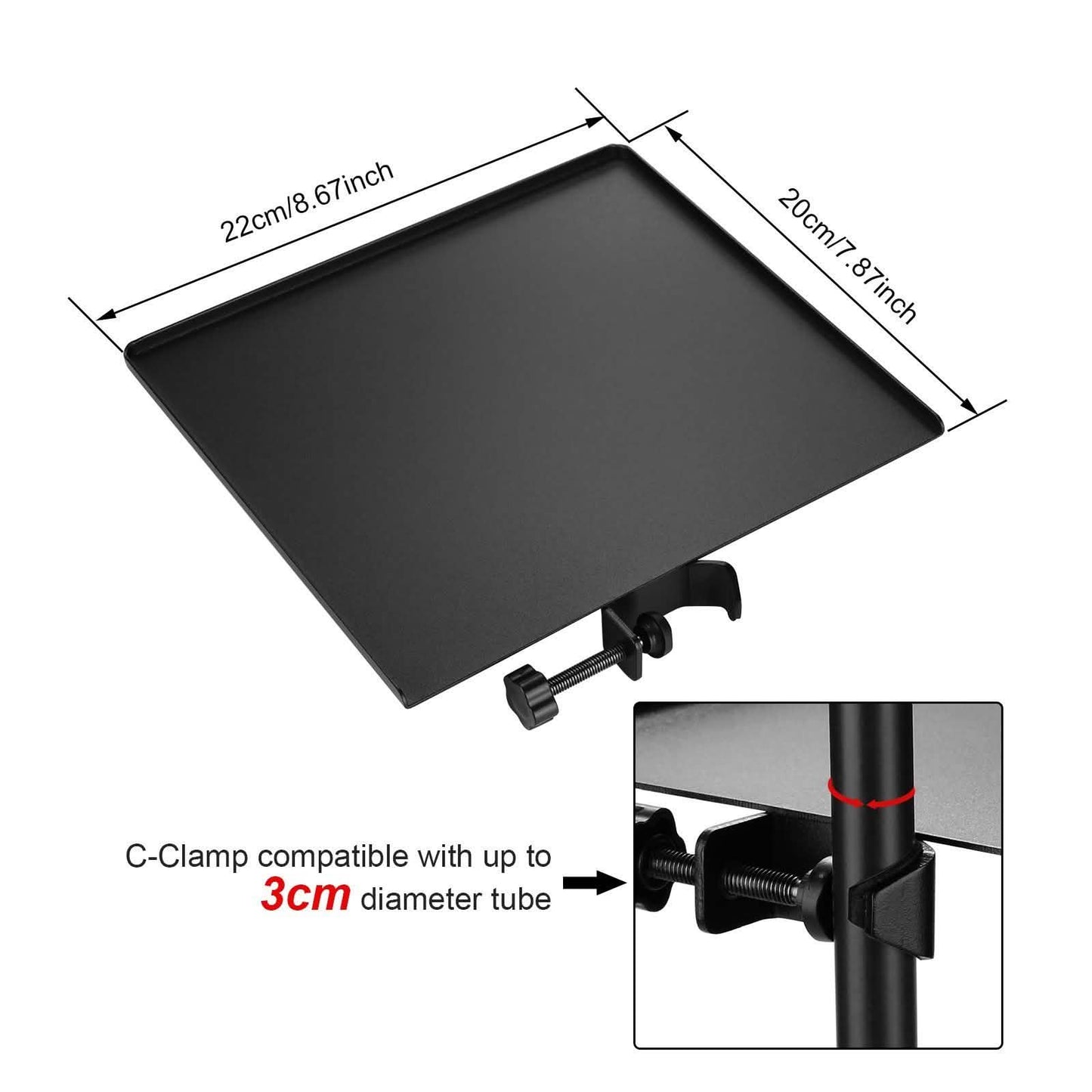 Microphone Stand Tray Clamp-on Rack Shelf Holder for Music Sheet DailySale