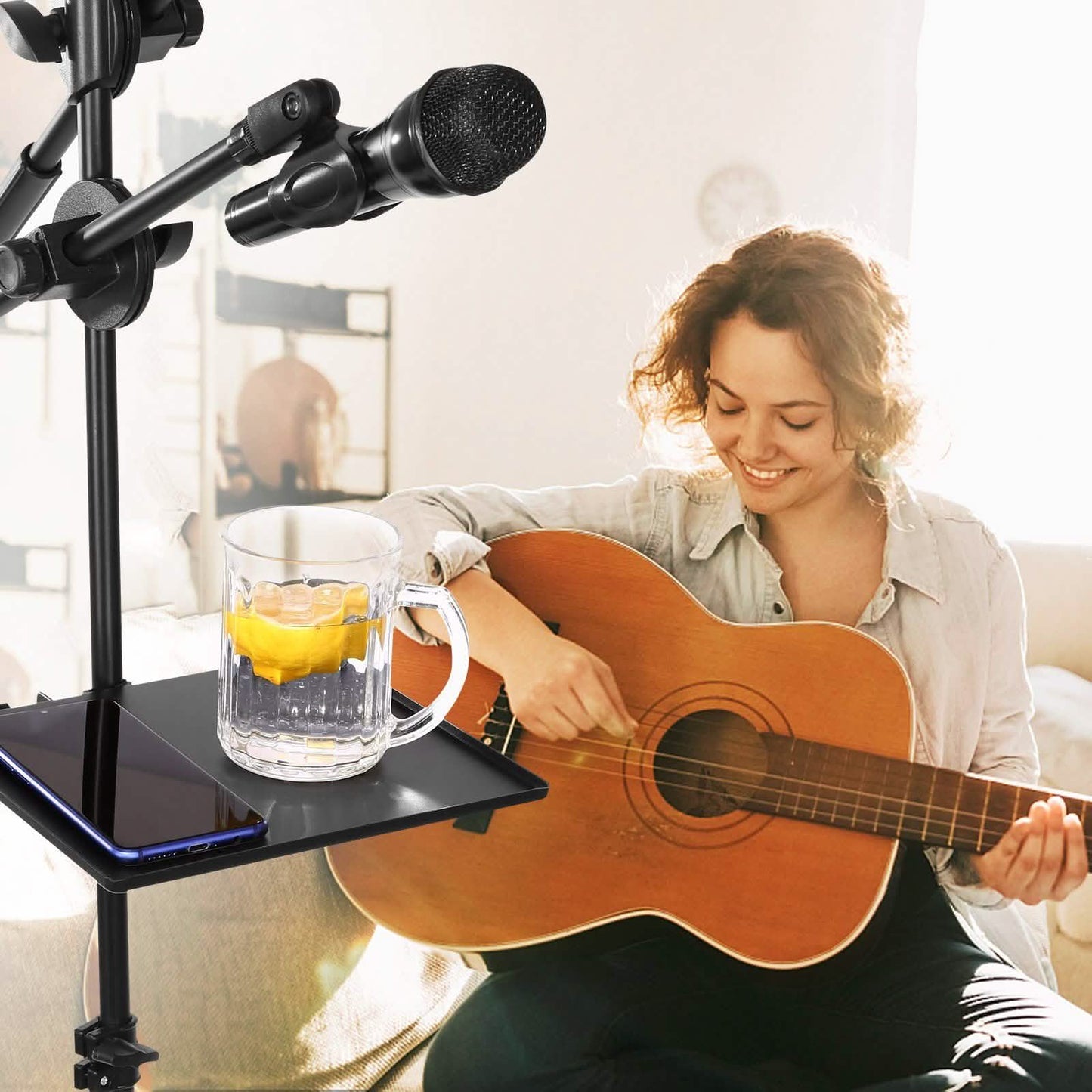Microphone Stand Tray Clamp-on Rack Shelf Holder for Music Sheet DailySale