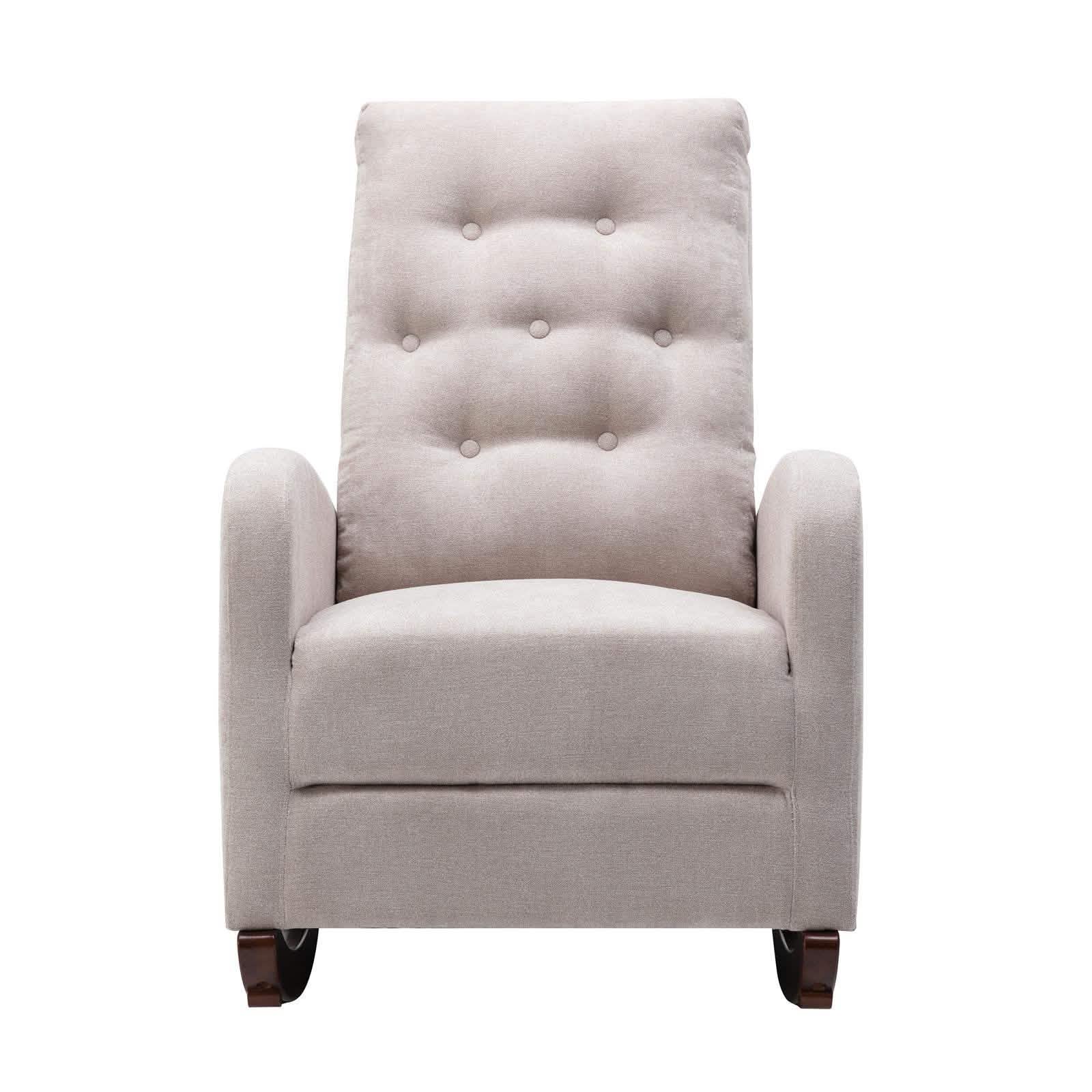 Mid-Century Modern Nursery Rocking Chair Armchair DailySale
