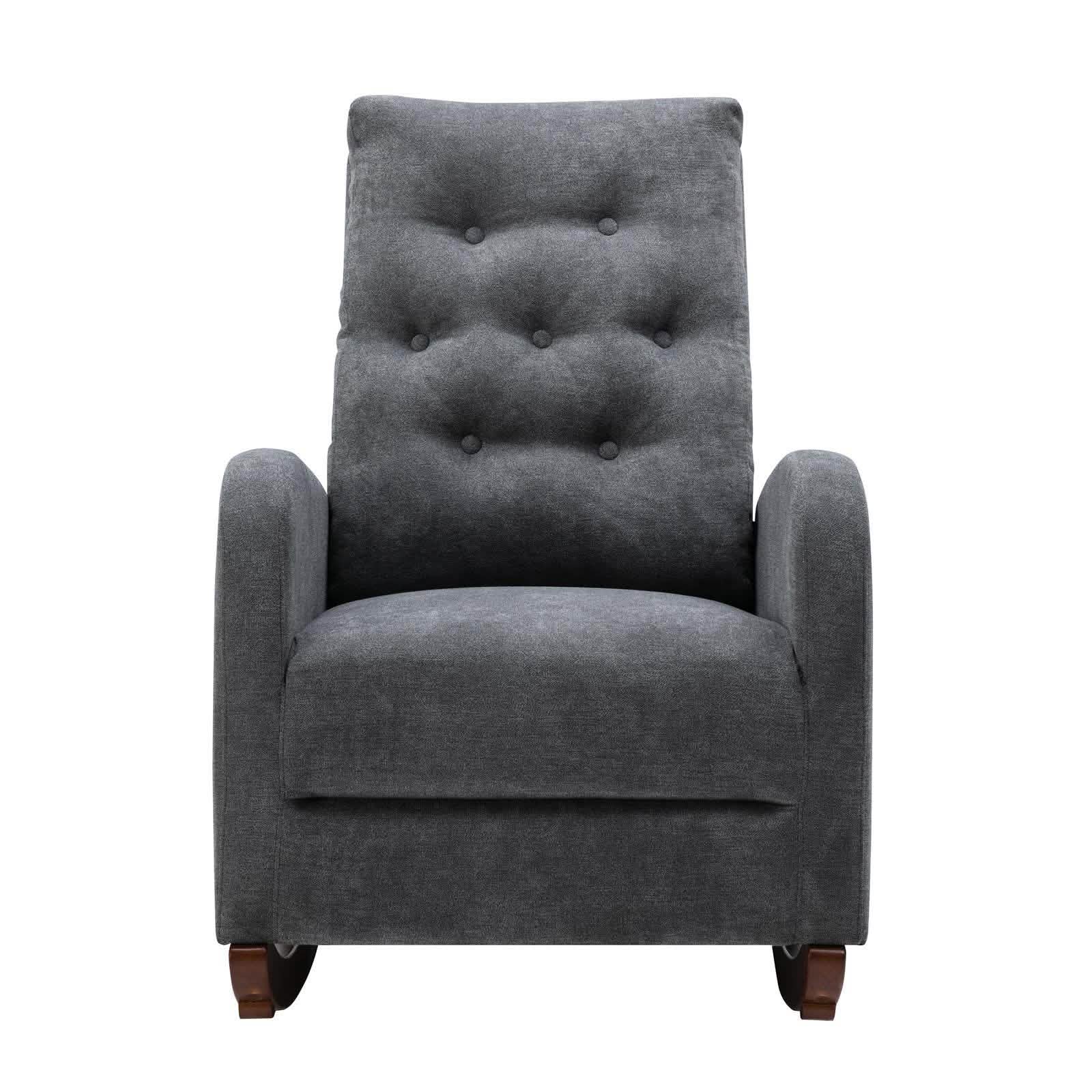 Mid-Century Modern Nursery Rocking Chair Armchair DailySale