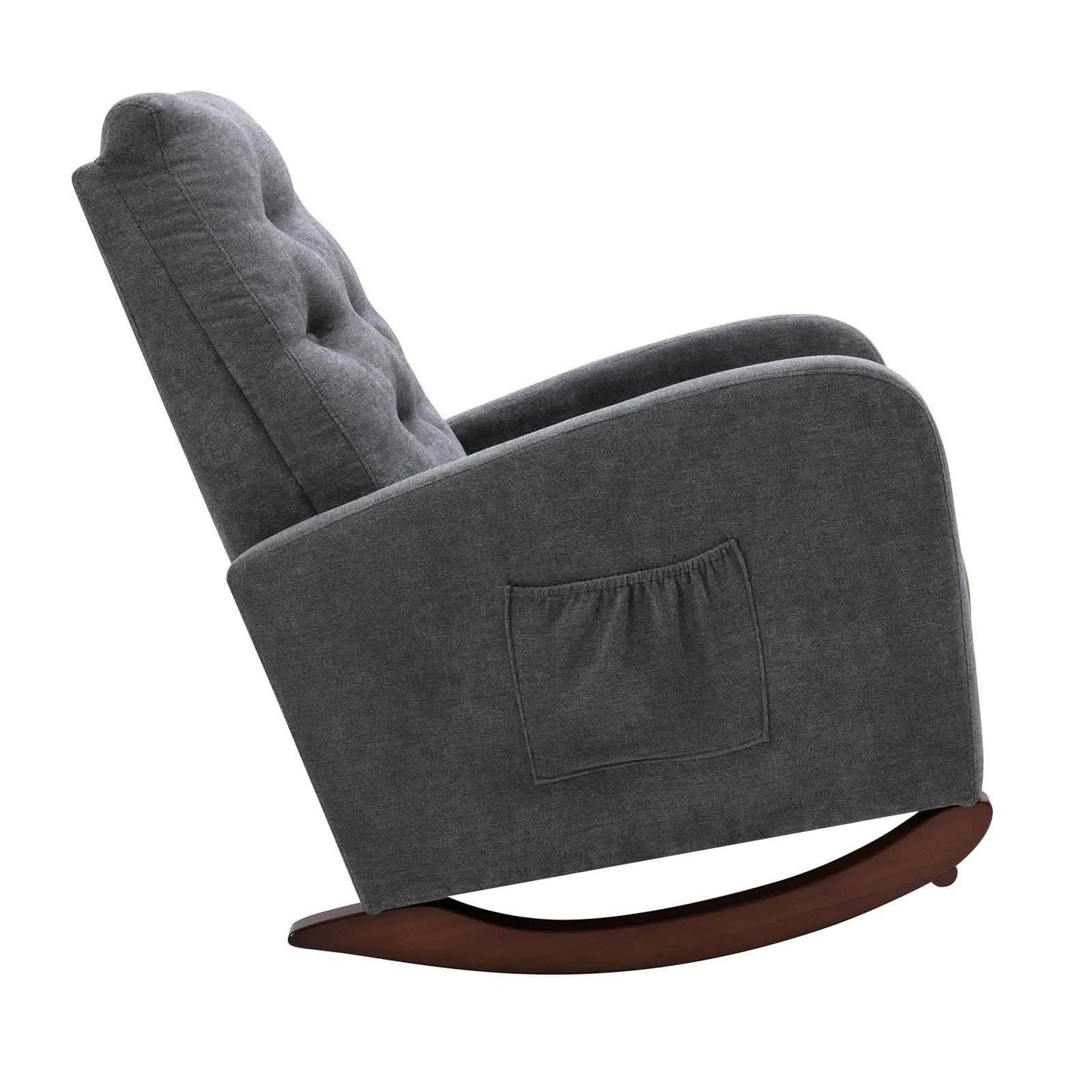 Mid-Century Modern Nursery Rocking Chair Armchair DailySale