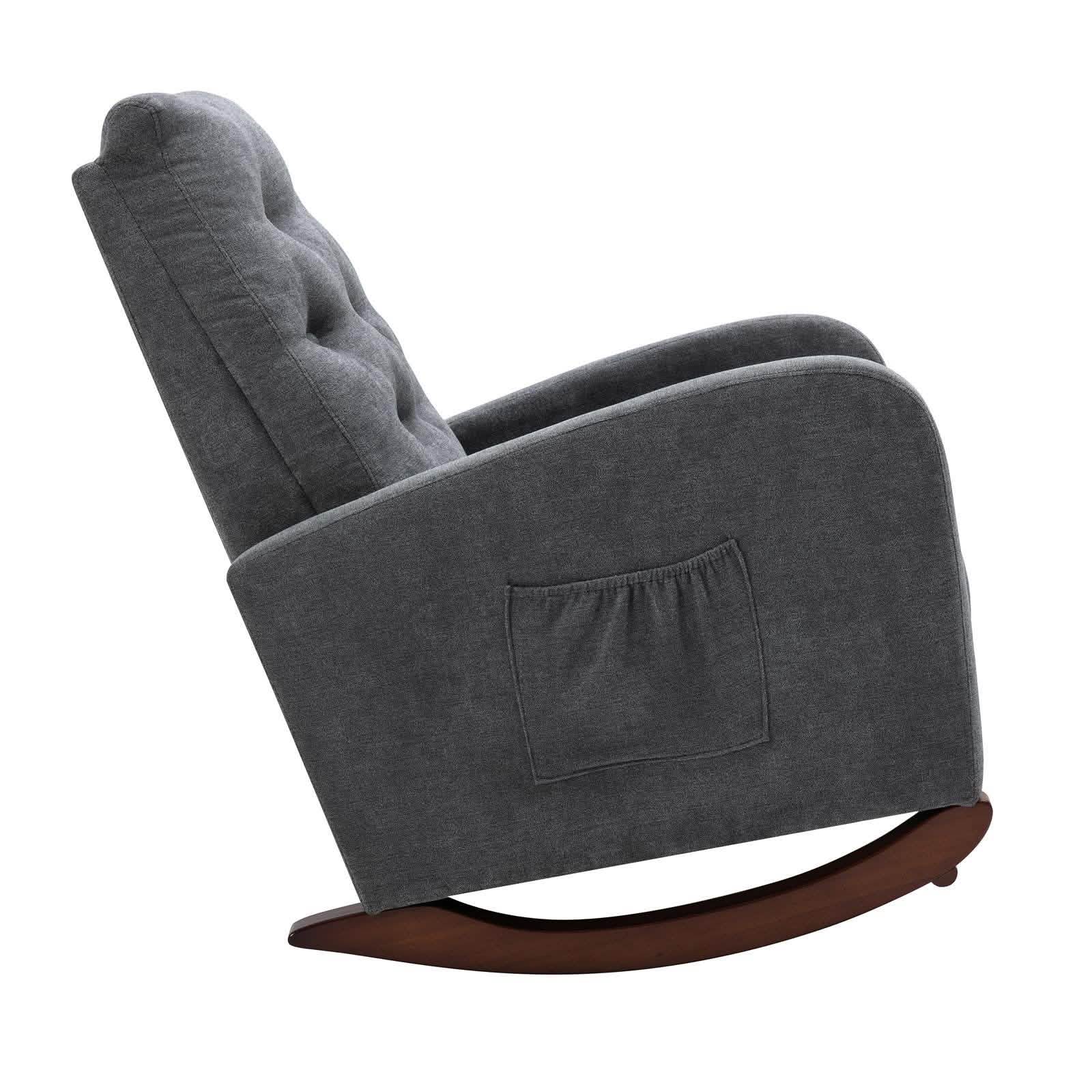 Mid-Century Modern Nursery Rocking Chair Armchair DailySale