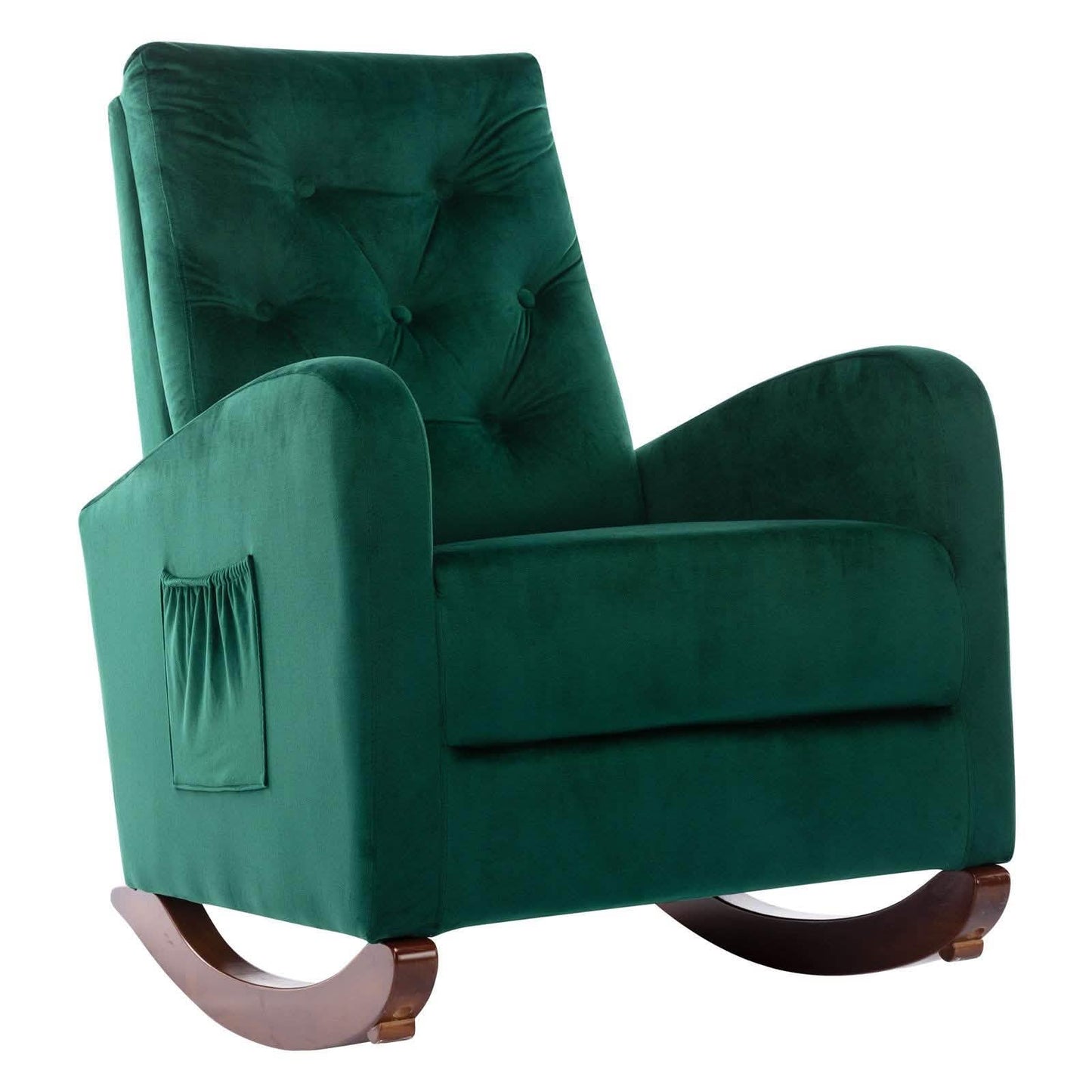 Mid-Century Modern Nursery Rocking Chair Armchair DailySale