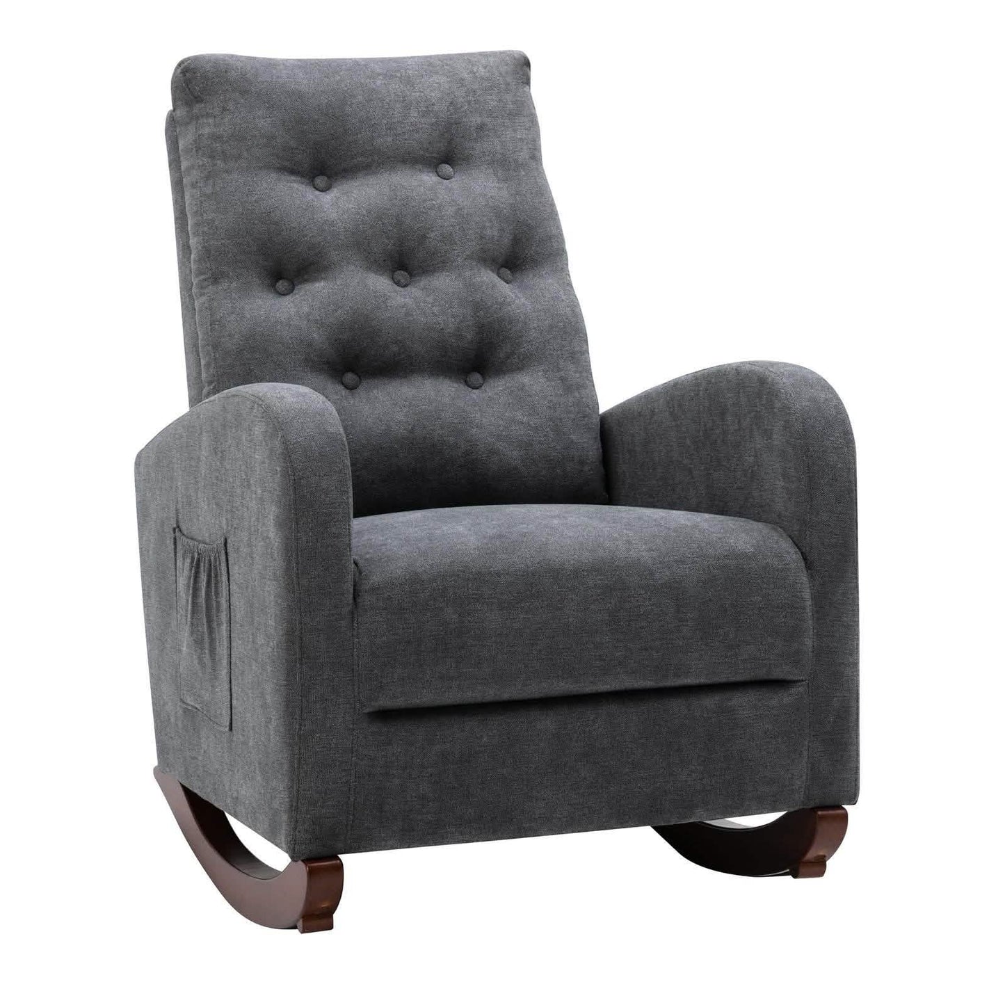 Mid-Century Modern Nursery Rocking Chair Armchair DailySale