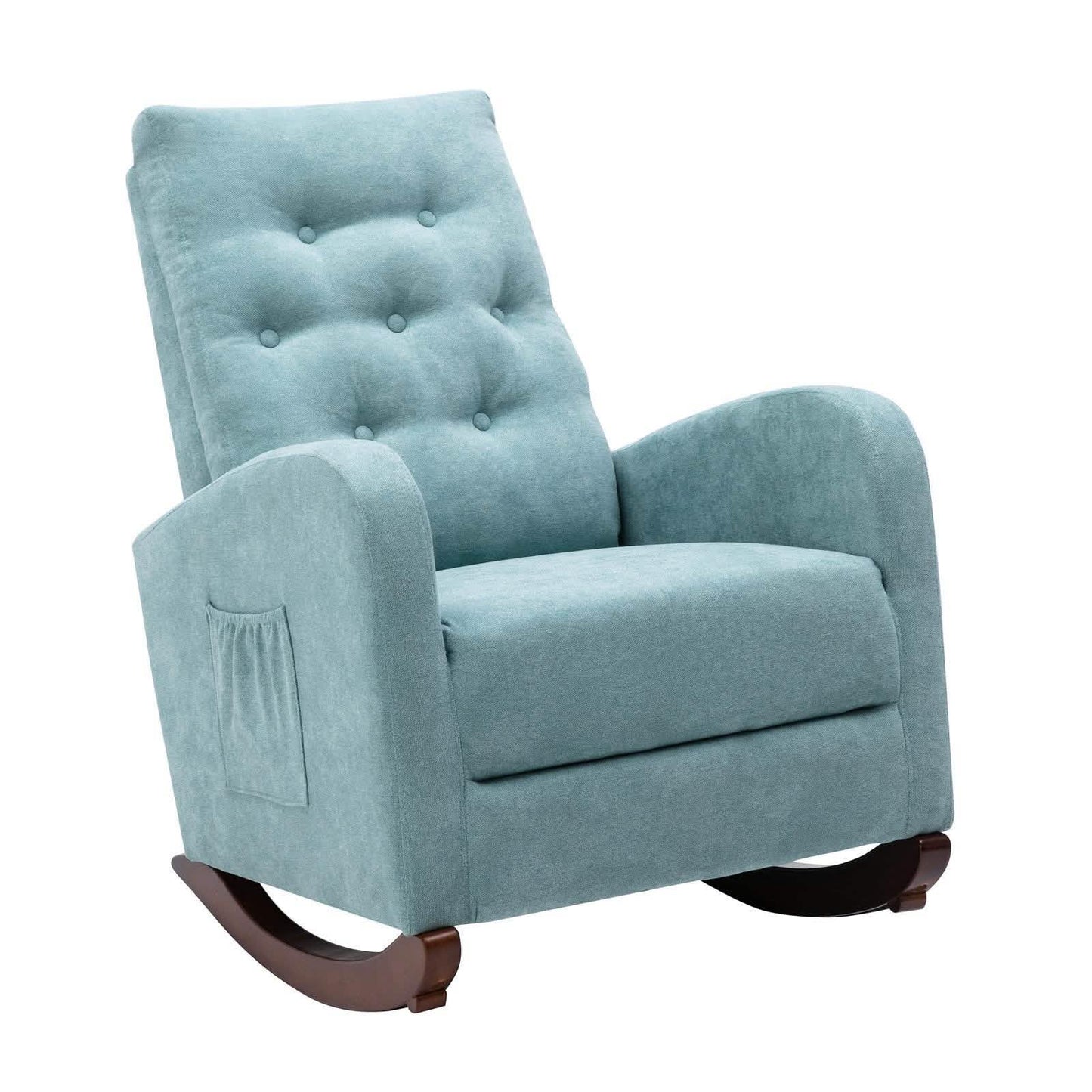 Mid-Century Modern Nursery Rocking Chair Armchair DailySale