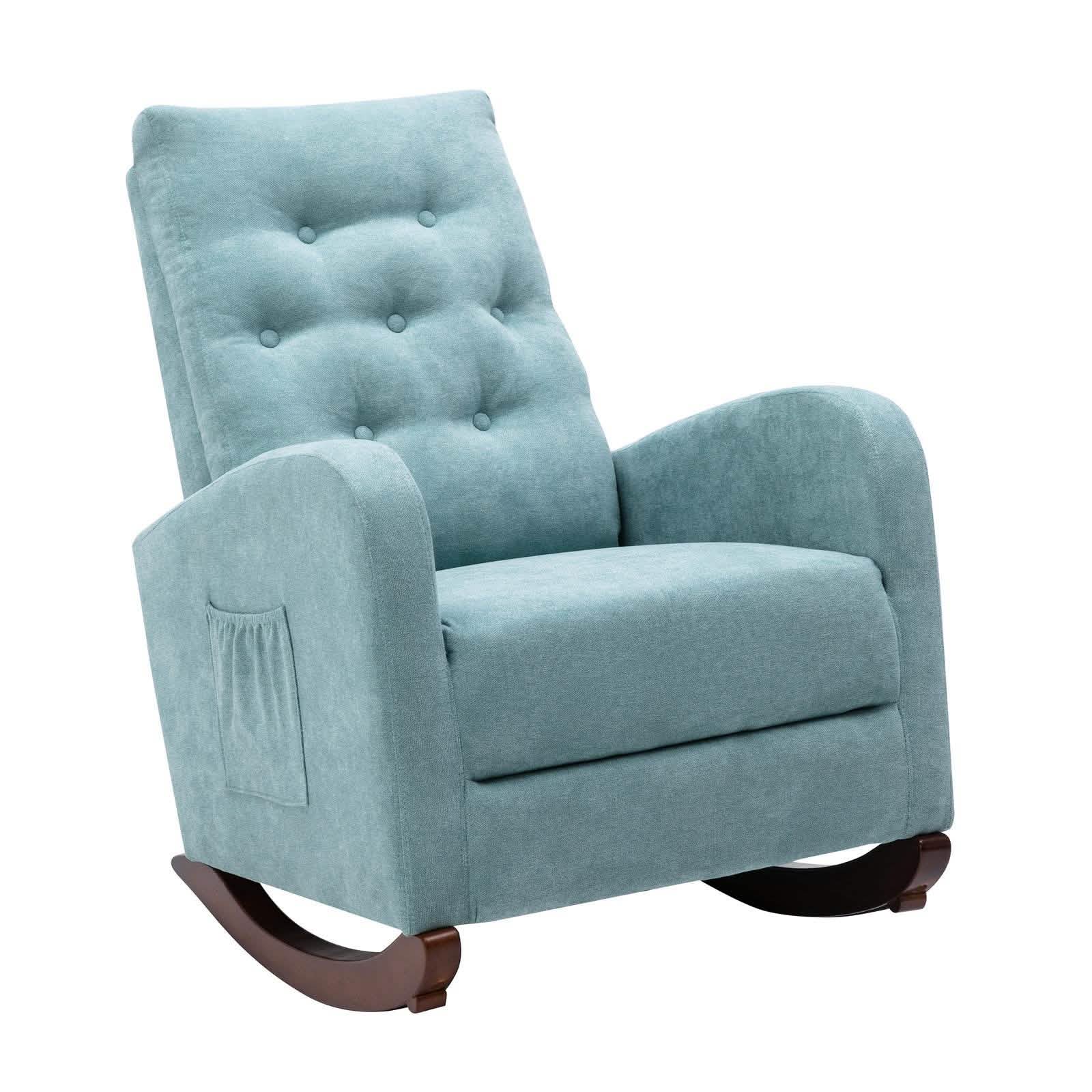 Mid-Century Modern Nursery Rocking Chair Armchair DailySale
